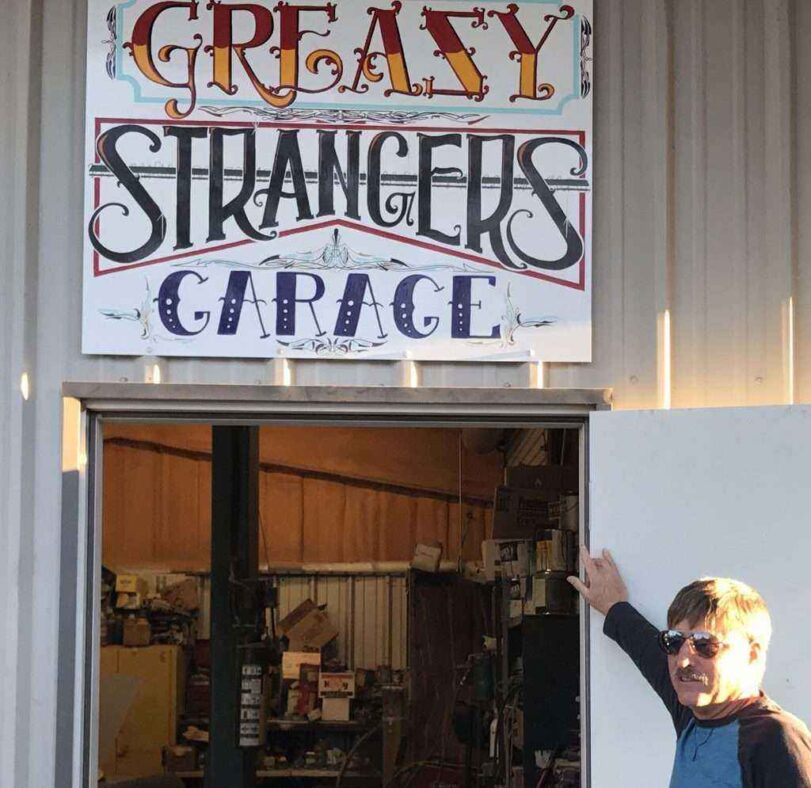 Ken Valentine at his classic car garage "Greasy Strangers Garage"